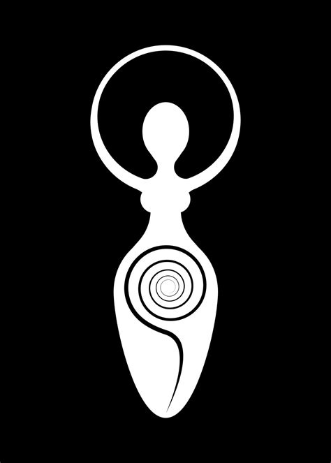 Wiccan Woman Logo Spiral Goddess Of Fertility Pagan Symbols Cycle Of Life Death And Rebirth