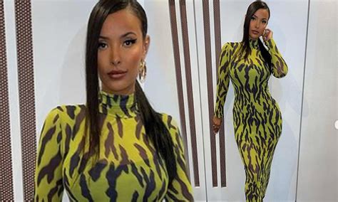 Maya Jama Showcases Her Jaw Dropping Curves In A Figure Hugging Green
