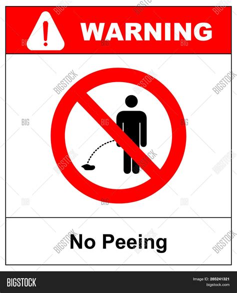 No Peeing Sign Image Photo Free Trial Bigstock