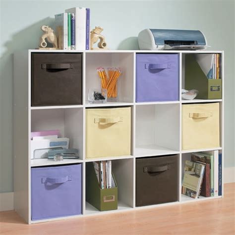Closetmaid Multi Purpose Laminated Wood 12 Cube Storage Organizer White Closet
