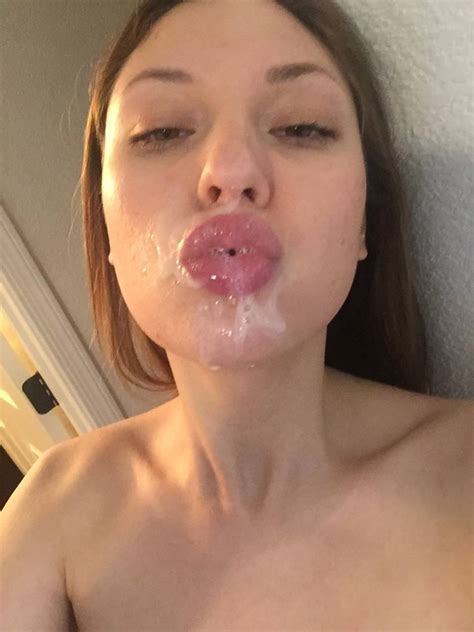Nude Woman Cum Tongue