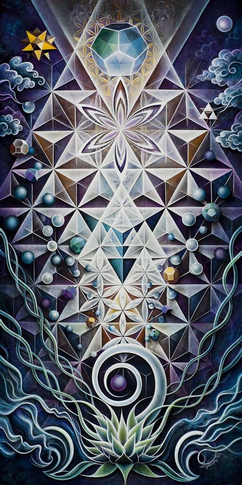 sacred mirror — krystleyez visionary art geometry art sacred geometry art