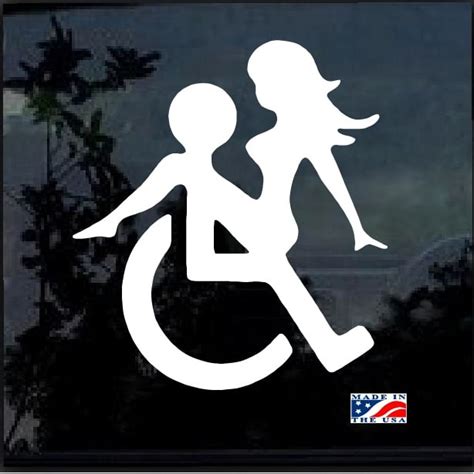 wheelchair sex window decal sticker custom made in the usa fast shipping