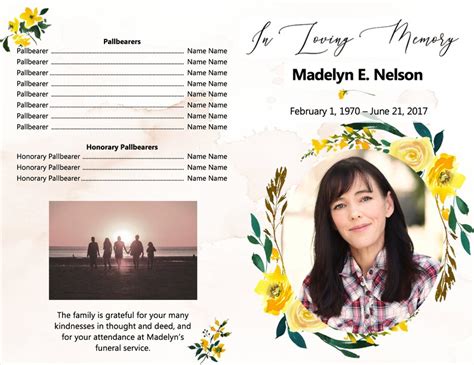 Lds Funeral Program Template Celebration Of Life The Instant Download