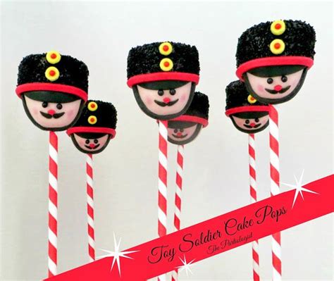 Toy Soldier And Drum Cake Pops Christmas Cake Pops Cake Pops Holiday