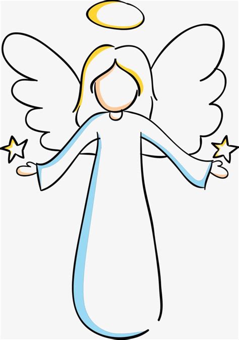Hand Painted Angel Angel Cartoon Painting Pastel