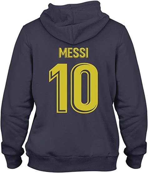Lionel Messi 10 Club Player Style Kids Hoodie Navyyellow Uk