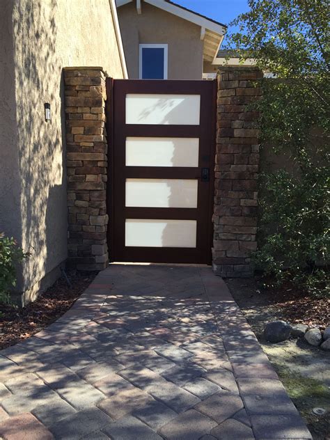 Custom Contemporary Wood And Glass Gate By Garden Passages Modern