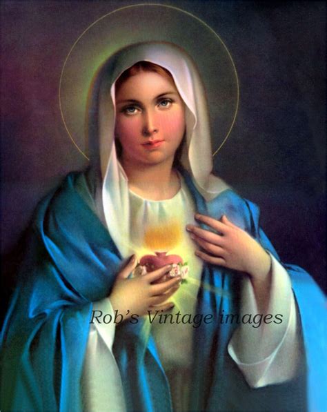 Virgin Mary Immaculate Heart Of Mary Virgen María Blessed Mother Art