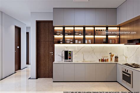 Desain Dapur Kotor Rumah Modern 2 5 Lantai Bapak Hendri Di Palembang