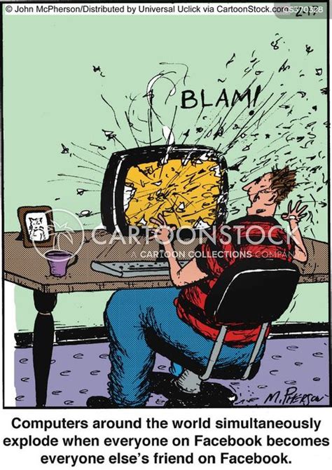Computers Exploding Cartoons And Comics Funny Pictures From Cartoonstock