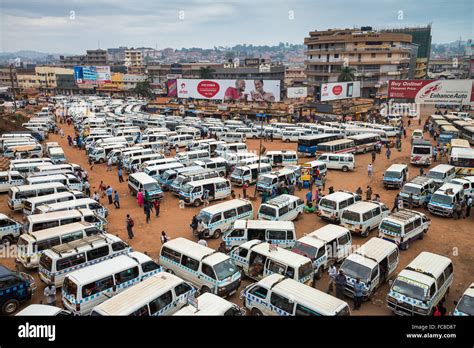 Old Taxi Park Kampala Uganda Africa Stock Photo Alamy