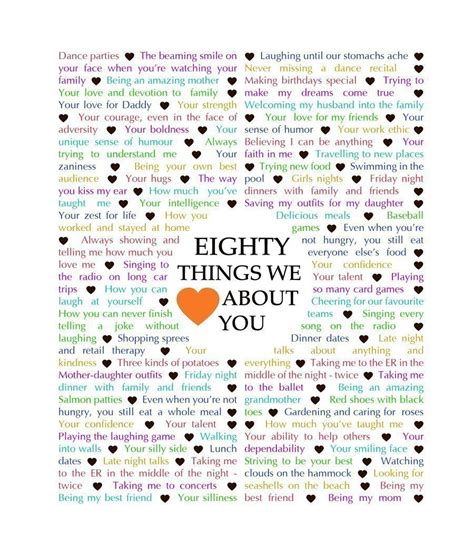 80 Things We Love About You Download This Happy Mommy