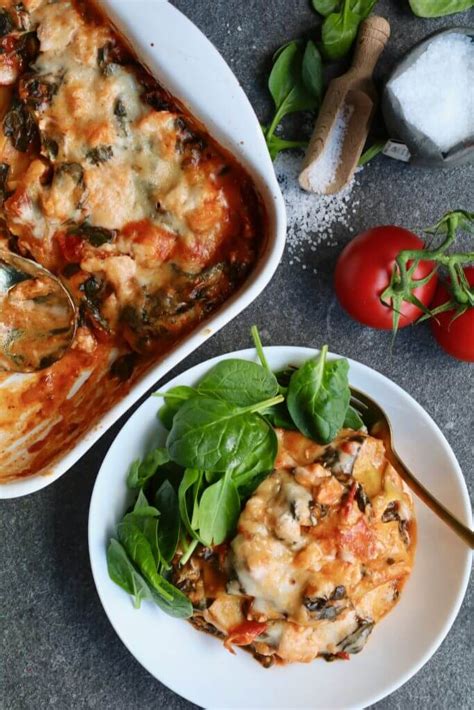 Zalm Lasagne Met Spinazie En Bechamelsaus Beaufood