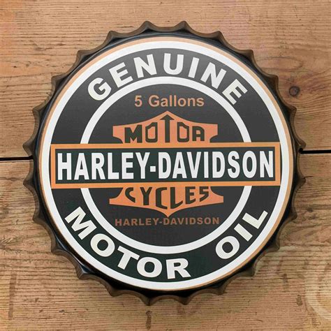 Harley Genuine Motor Oil Bottle Top Sign