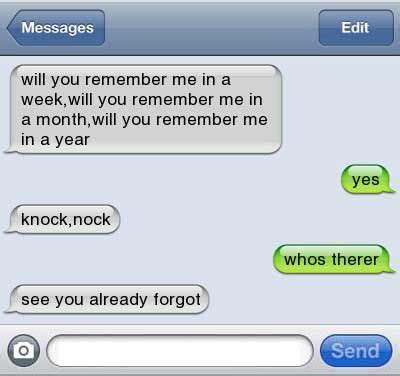 #jokes #knockknock #funnyjokes #sillyjokes #silly #jokes #dads. Knock Knock | I will remember you, Phone jokes, Make me laugh