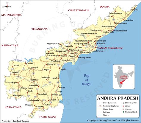 Physical Map Of Andhra Pradesh