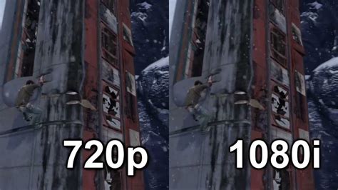 720p Vs 1080i Comparison Uncharted 2 Youtube