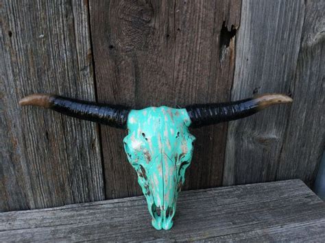 A video of an early longhorn concept from 2003.( vista does not look like this)please visit ravenunderground.net. Faux Taxidermy Cow Skull Longhorn Steer Skull Aqua and ...