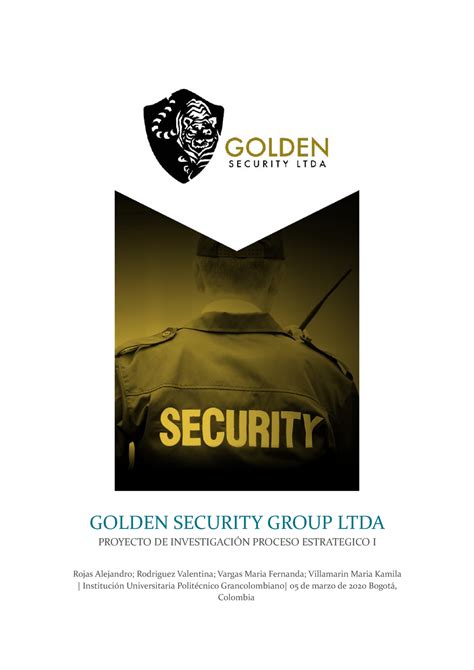 Golden Security Group Ltda Proyecto Proceso Estrategico 1 Golden
