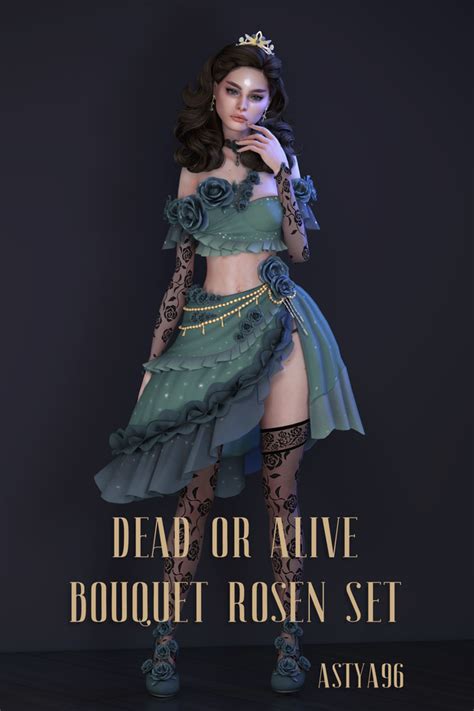Dead Or Alive Bouquet Rosen Set Astya96 On Patreon Sims 4 Sims