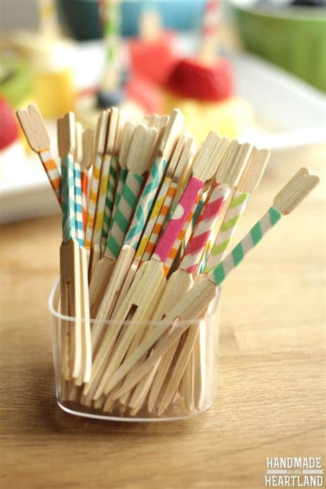 Washi Tape Toothpicks Summer Colors Fruit Kabobs Christmas Fruit