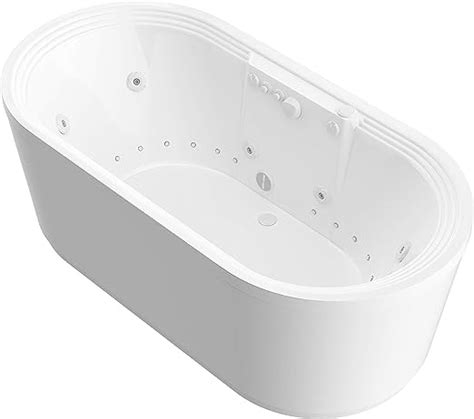 Sofi 56 Ft Center Drain Whirlpool And Air Bath Tub In White