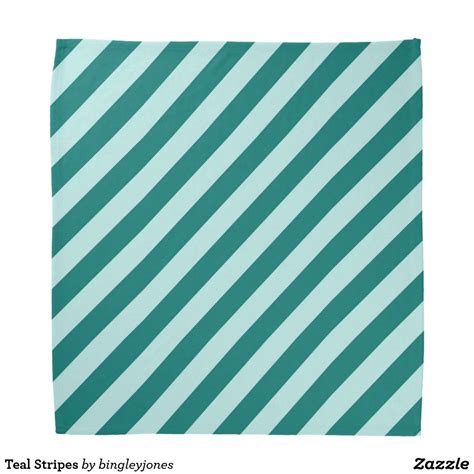 Teal Stripes Bandana Bandana Beach Mat Jones Outdoor Blanket