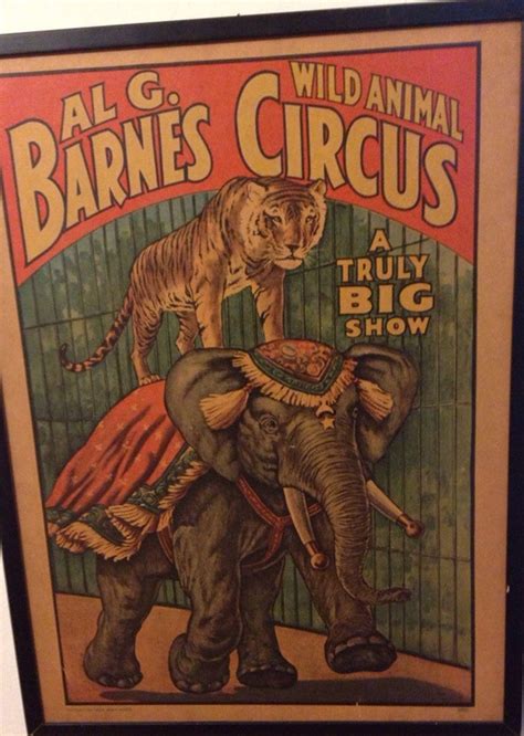 Al G Barnes Wild Animal Circus Poster From 1960 Great