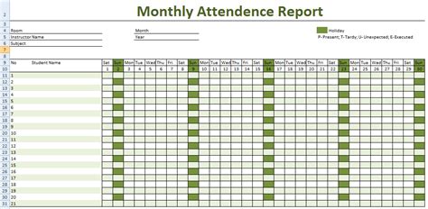 Printable Employee Attendance Sheet Attendance Sheet In Excel