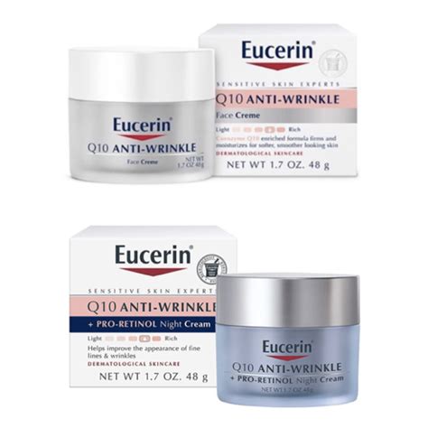 Eucerin Q10 Anti Wrinkle Set Day Cream 48g Night Cream 48g ยูเซอรีน คิวเท็น แอนตี้ ริงเคิล