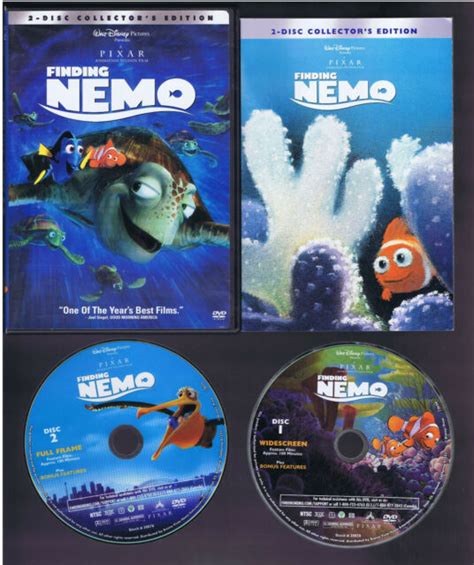 Disney PIXAR Finding Nemo 2 Disc Set DVD Polished Discs Very Good