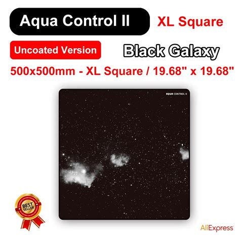 500x500x4mm Xraypad Aqua Control 2 Black Galaxy Gaming Mouse Pads With