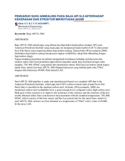 Top PDF Analisa Laju Korosi Pada Pipa Baja Karbon Dan Pipa Baja