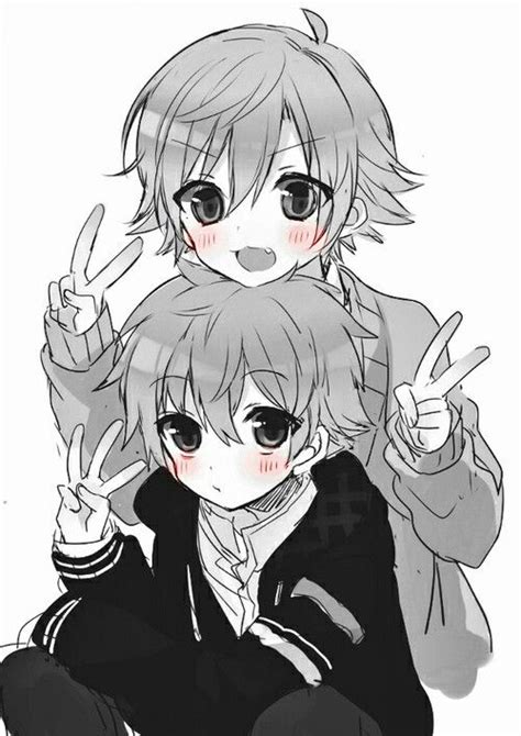 Kawaii Anime Boys 3 Posing With Peace Signs Image 2740908 By