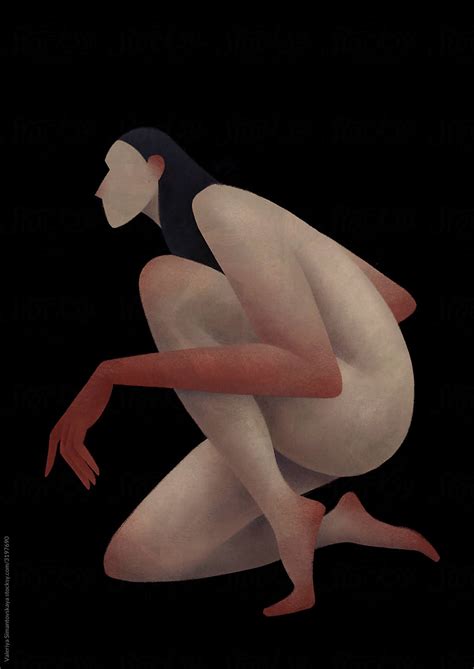 Naked Woman In Strange Pose By Stocksy Contributor Valeriya
