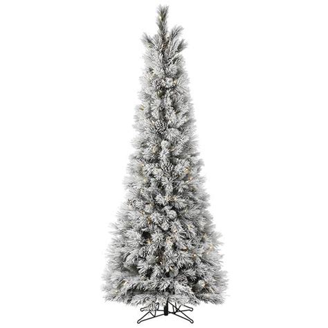 Vickerman G185881led 9 Ft X 46 In Flocked Ames Pine Pencil Artificial