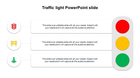 Creative Traffic Lights Powerpoint Slides For Presentation