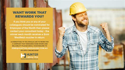 Employee Of The Month July 2019 Hunter Labour Hire Sydney