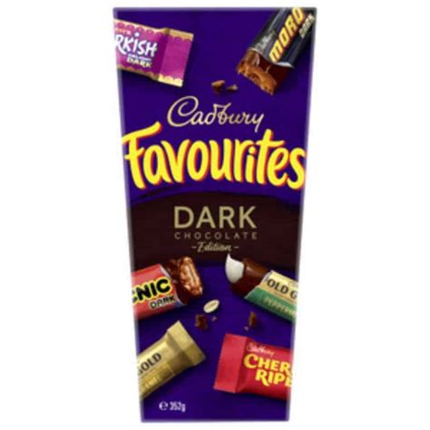 buy cadbury favourites dark 352g online worldwide delivery australian food shop