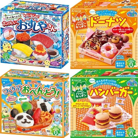 Japanese 4item Candy Making Kit Popin Cooking Kracie Happy Kitchen
