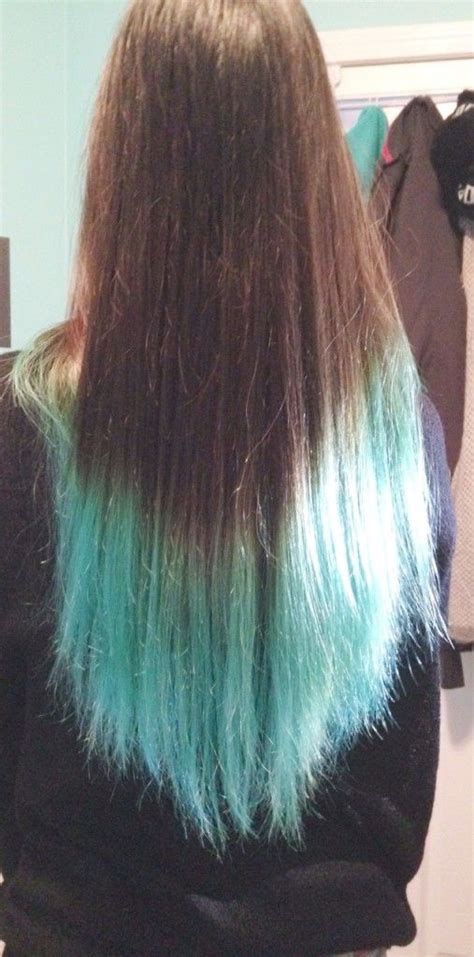 Karens Turquoise Dip Dyed Ends Blue Tips Hair Dip Dye