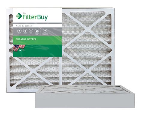 Filterbuy 20x24x4 Merv 8 Pleated Ac Furnace Air Filter Pack Of 2