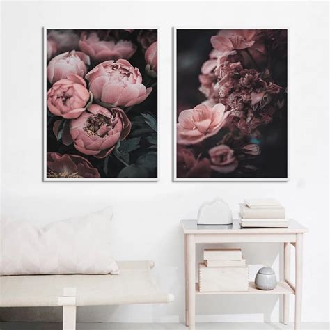 Gorgeous Pink Peonies Wall Art Fine Art Canvas Prints Modern Floral