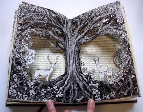 Forest Altered Books Reflections More Kunstjournal Inspiration Art