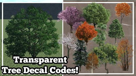Transparent Tree Decal Codes Bloxburg Roblox Robuilds Youtube