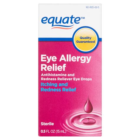 Equate Eye Allergy Relief Antihistamine And Redness Reliever Eye Drops