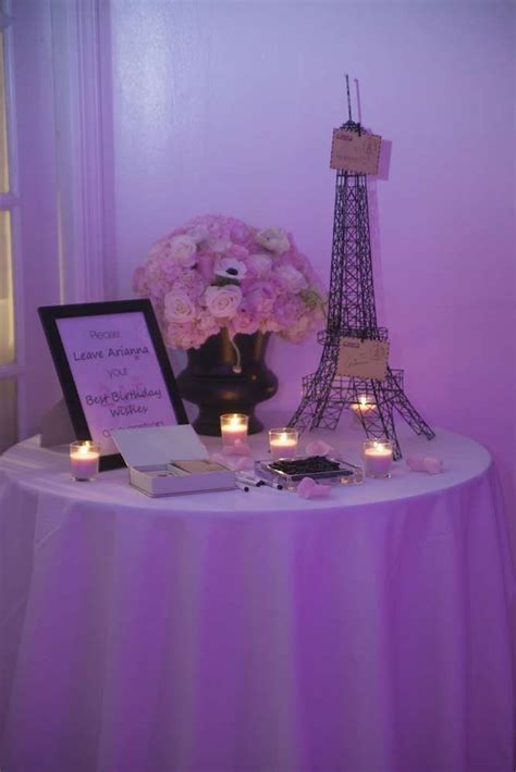 Parisian French Paris Pink Pink And Black Birthday Party Ideas Paris Themed Birthday Party