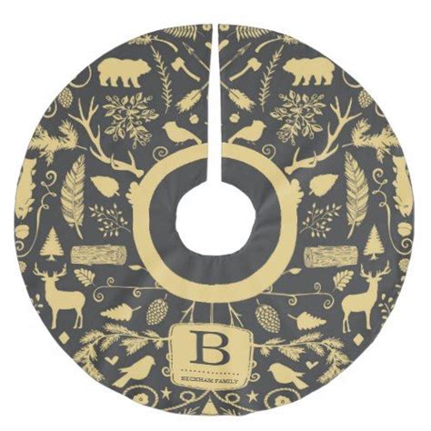 Are you looking for a ring lastly, woodland tree skirt is a pattern you should get if you need something circular and with a. Monogram Woodland Holiday Tree Skirt | Zazzle.com ...