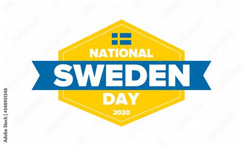 Vetor Do Stock Sweden National Day Celebrated Annually On June 6 In